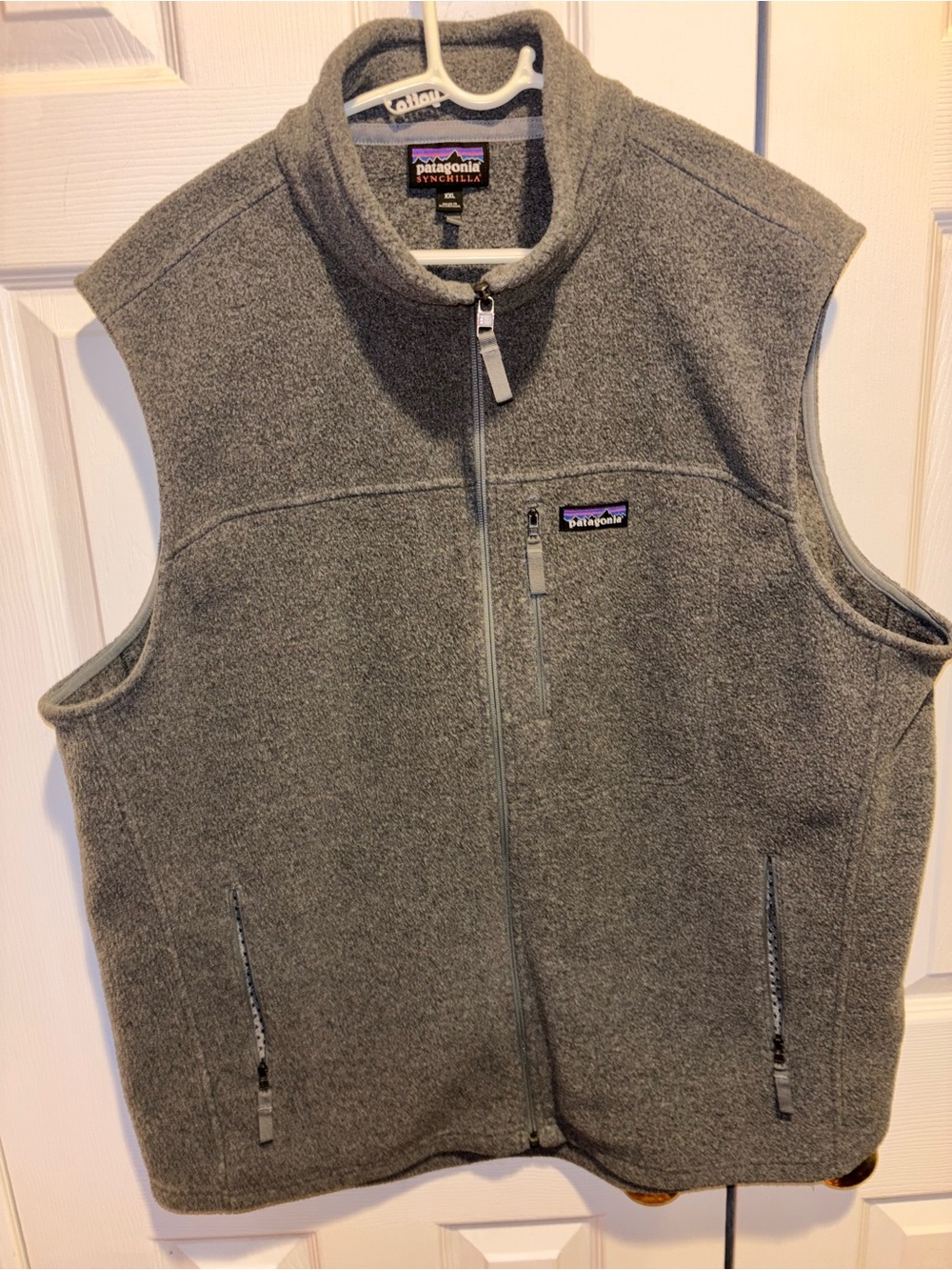 Patagonia Men's Gray Synchilla Vest with Zip Pockets